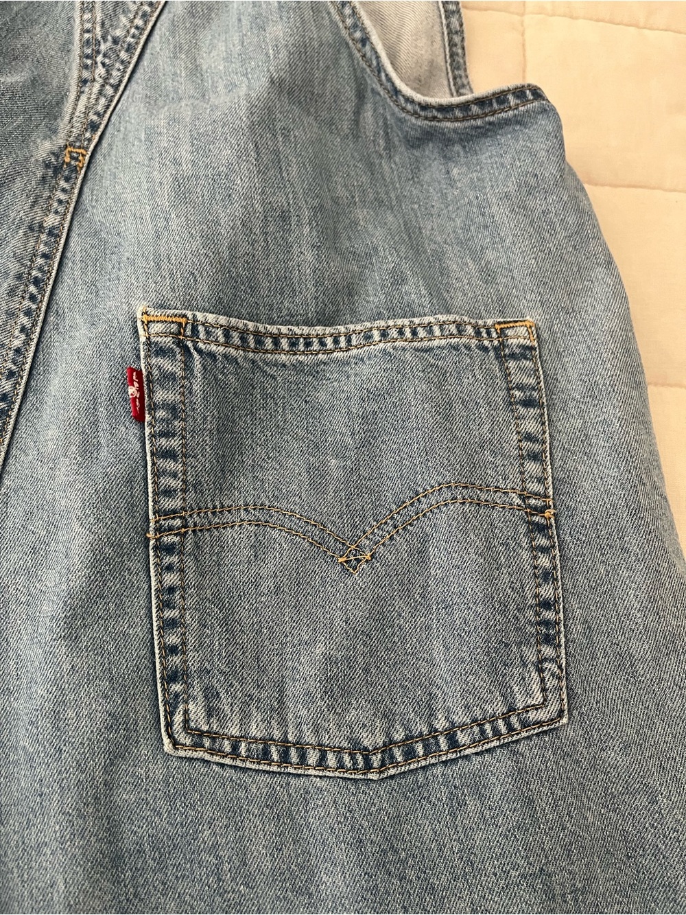 Women’s Levi's Light Blue Denim Short Overalls - Picture 5 of 11